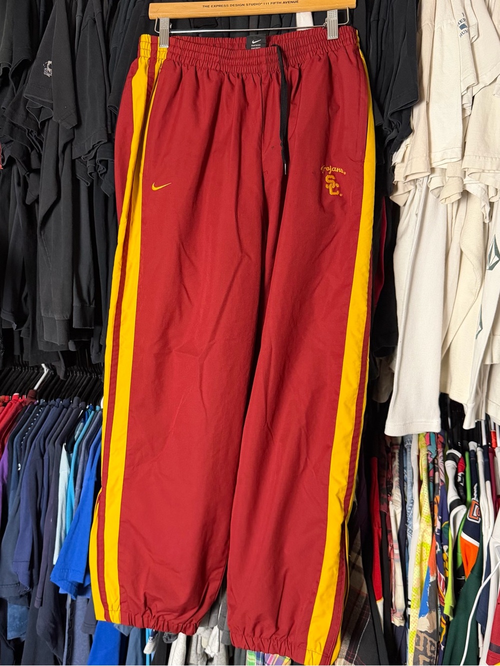 Vintage Nike USC Trojans Trackpants Joggers Mens XL Red Yellow College 90s NCAA